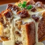 Grandmas Bread Pudding Served with Creamy Delight 4 Grandmas Bread Pudding Served