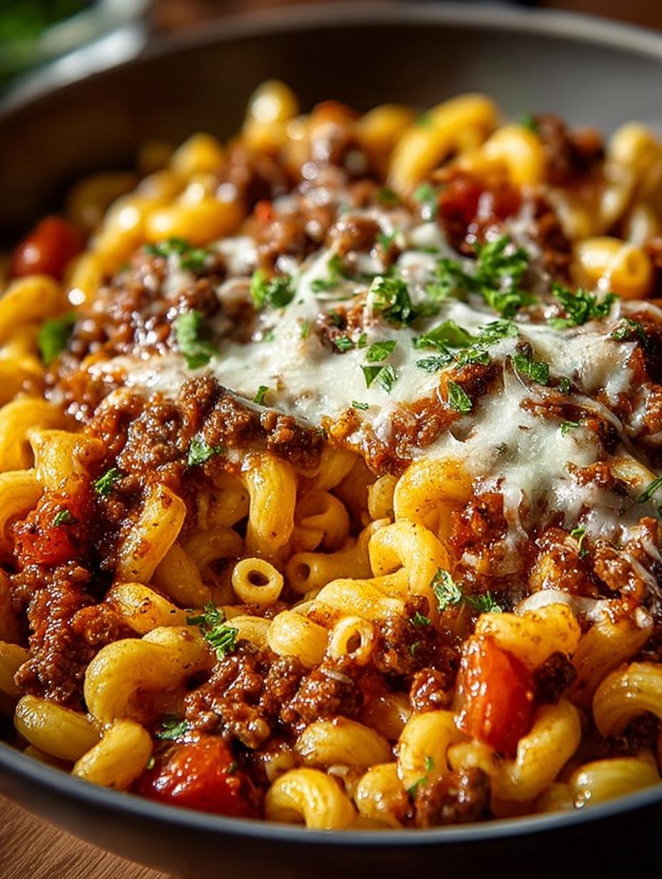 One Pot Beefaroni: 30-Minute Comfort Food Delight - One Pot Beefaroni - additional detail
