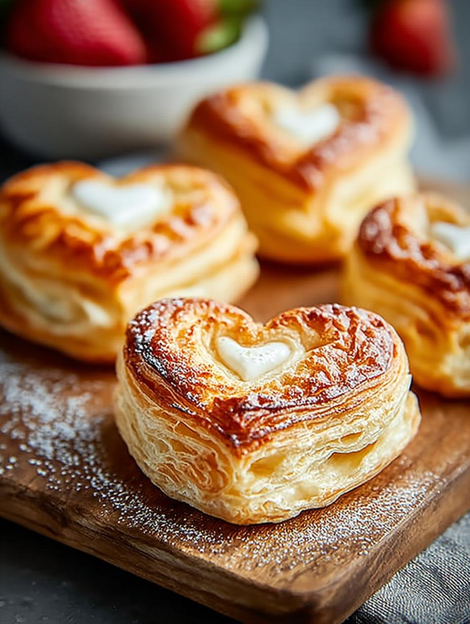 Irresistible Puff Pastry Hearts for Sweet Moments 3 Irresistible Puff Pastry Hearts for Sweet Moments - Puff Pastry Hearts - additional detail