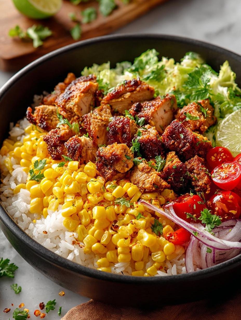 Street Corn Chicken Rice Bowl: 7 Irresistible Flavors 3 Street Corn Chicken Rice Bowl: 7 Irresistible Flavors - Street Corn Chicken Rice - additional detail