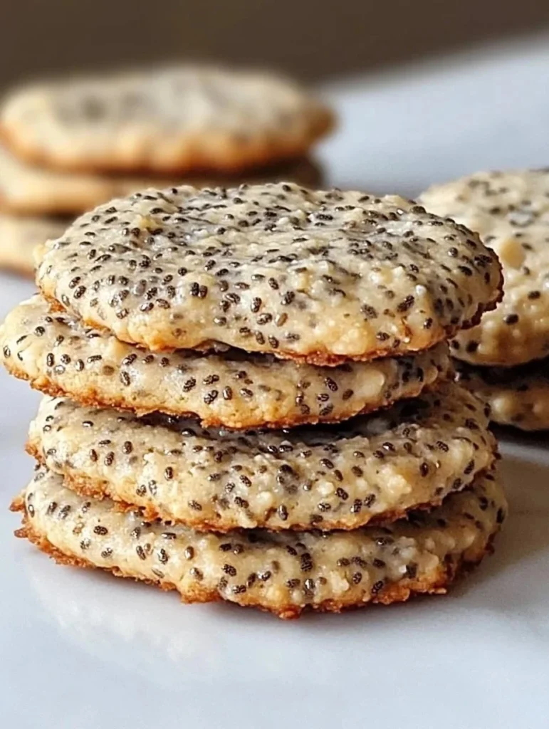 Plate of Greek yogurt chia seed cookies fresh out of the oven.