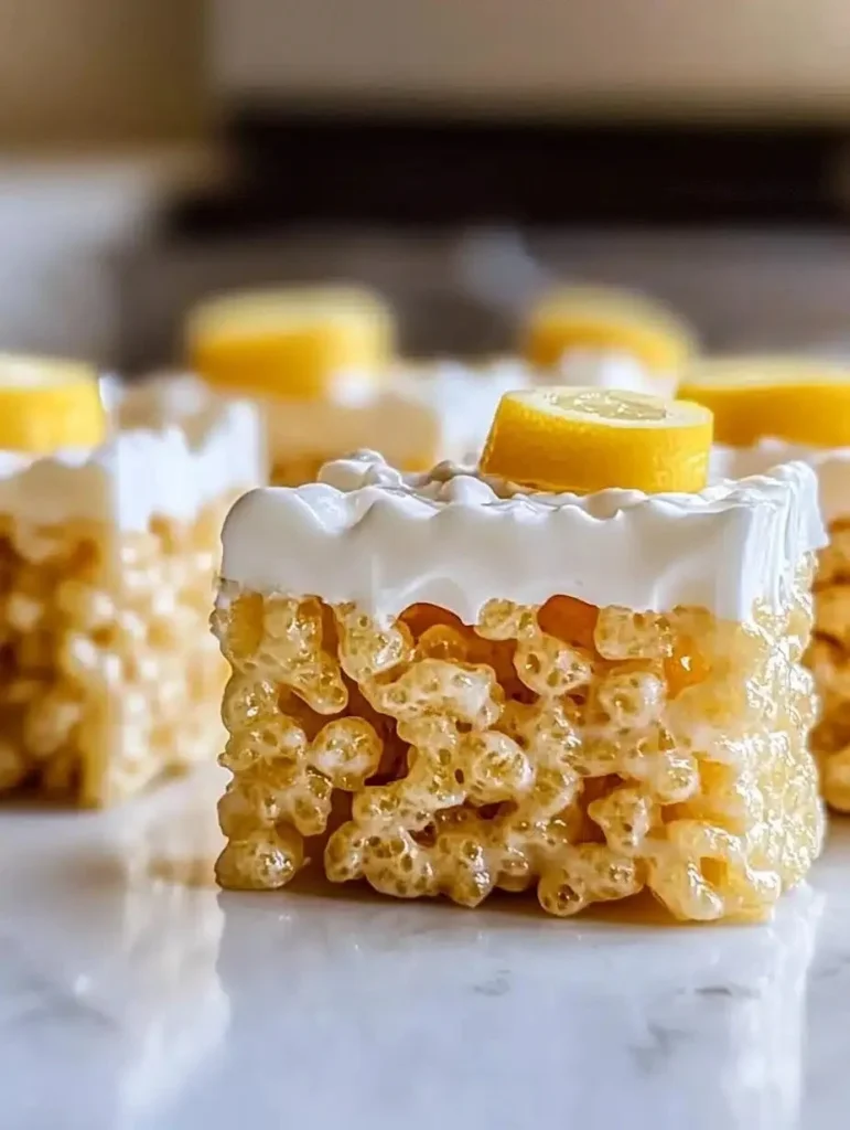 Lemon Rice Krispie Treats with a zesty twist, perfect for any occasion