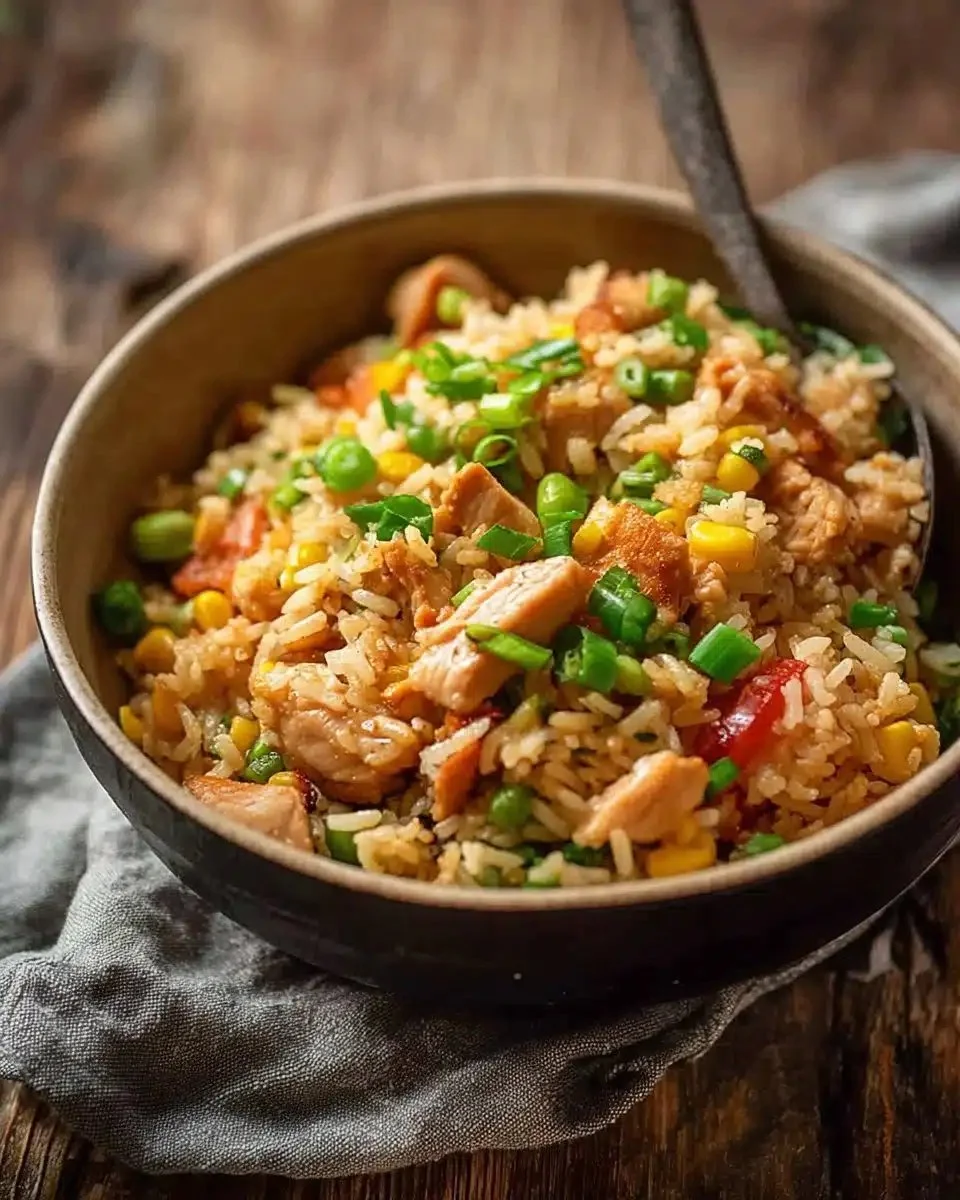 Chicken Fried Rice: Easy, Flavorful Weeknight Recipe 1 Delicious homemade chicken fried rice served in a bowl