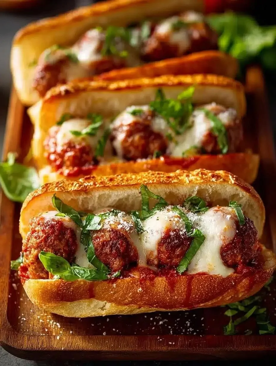 Classic Italian Meatball Subs 1 Delicious Classic Italian Meatball Sub with marinara sauce and melted cheese