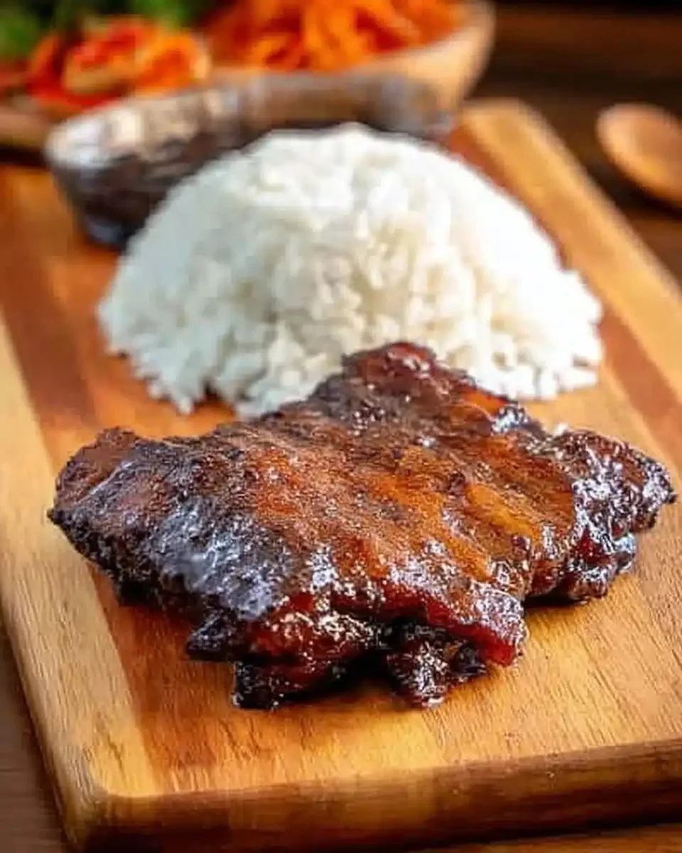 Teriyaki Chicken with Homemade Sauce 1 Plate of teriyaki chicken drizzled with homemade sauce and garnished with sesame seeds