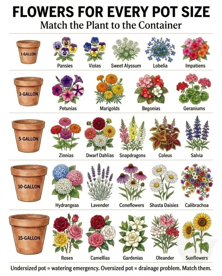 Choosing the Right Pot: Match Plant to Container to Prevent Drying and Root Rot 1 A variety of pots to choose from for plant selection to avoid root rot.