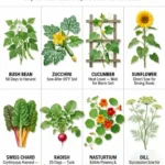 Eight direct-sow crops suitable for warm soil in gardening zones 3 to 7.