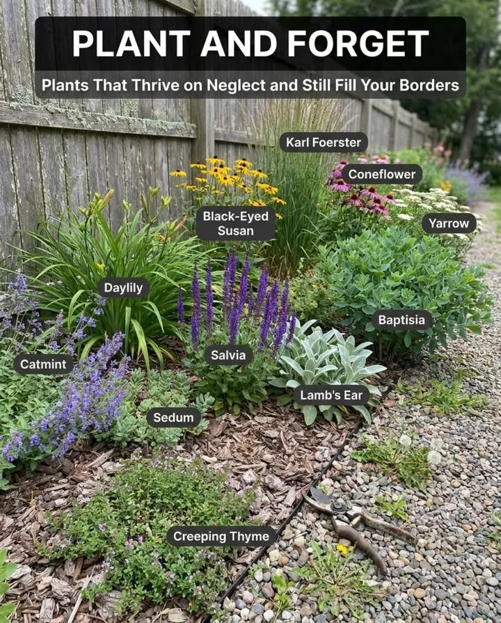 Low-Maintenance Border Plants That Don’t Require Deadheading or Dividing 1 Low-maintenance border plants for easy gardening without deadheading or dividing